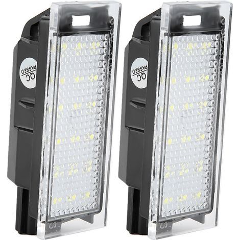 Set mit 2 LED-Kennzeichenleuchten mit je 18 LEDs – Hohe Leuchtkraft – Kompatibel mit Twingo, Clio, Mégane, Laguna (1/5)