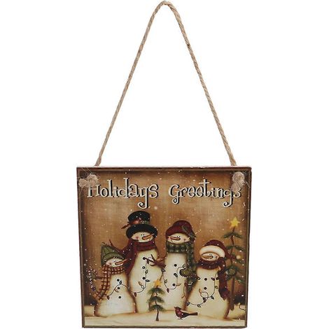 Weihnachtsfeier- und Feiertagsgrüße: Schneemann-Wanddekoration zum Aufhängen (1/2)