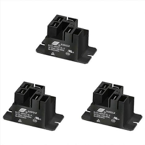 Trois relais 30A 48VDC, compatibles avec les chargeurs de voiturettes de golf Club Car PowerDrive 1 et 2, compatibles avec 103414901/101828. (1/5)