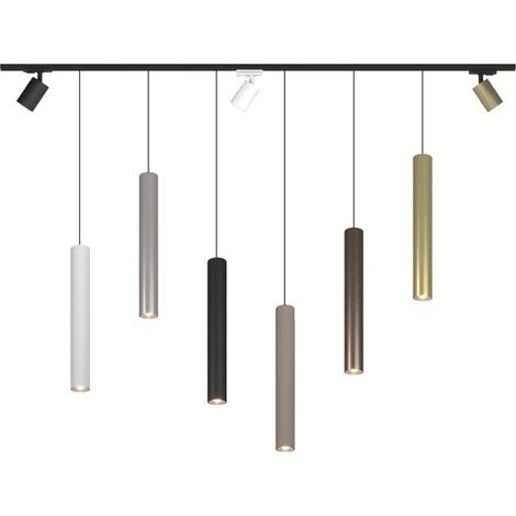 Binario top light mono 1203 yari 200 n gu10 led lampada soffitto faretti orientabili moderno