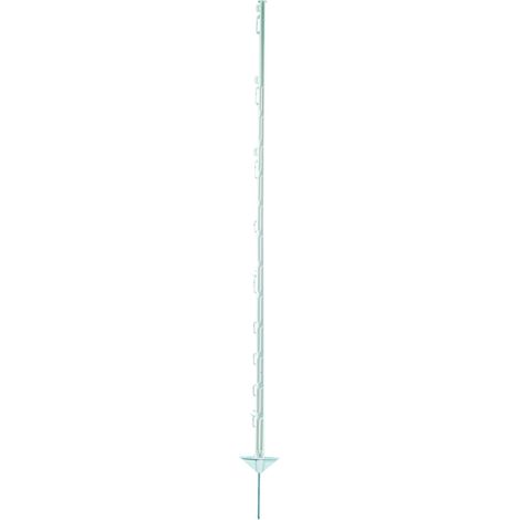 Electra Kunststoffpfahl 150 cm mit Doppeltritt - weiß - 10 Stück Weidezaunpfähle