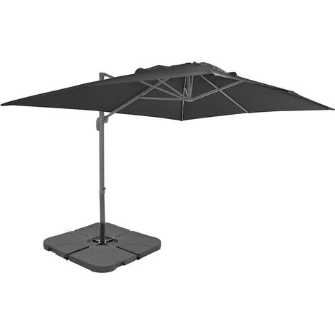 Parasol avec base portable - Parasol déporté Parasol de Jardin Anthracite BV848488 - BonneVie (1/5)