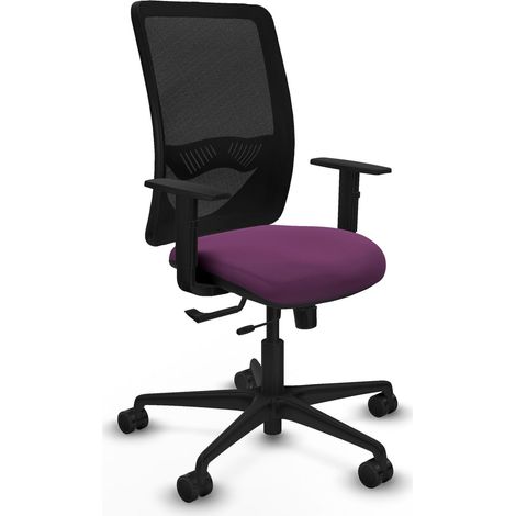 Silla de oficina piqueras y crespo Zulema cuero sintético negro violeta (1/2)