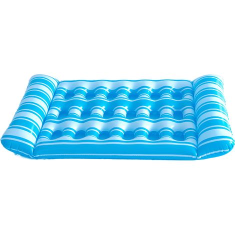 Bouée gonflable adulte en PVC avec siège à 18 trous, idéale pour les loisirs au bord de la piscine, confortable et durable. (1/5)