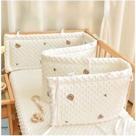 Tour de lit bébé respirant 140x28cm – Lavable – Protection barreaux pour sécurité – Matière polyester – Poids 400g - 140x28c (1/4)