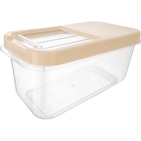 Conteneur de rangement beige pour gélules, poudre et aliments 7,5 l (1/5)