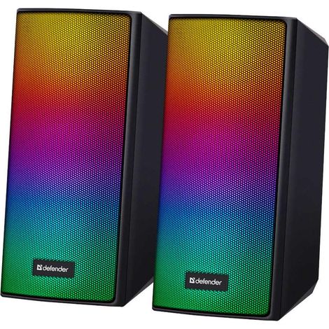 Enceintes Bluetooth USB Defender Spitfire 2.0 6W avec rétroéclairage RGB et lecteur MP3 (1/5)