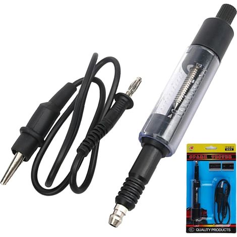 Tester per bobine di accensione, tester per candele, con cavo, tester per candele per motori di auto, moto, camion, tosaerba, nero (1/5)
