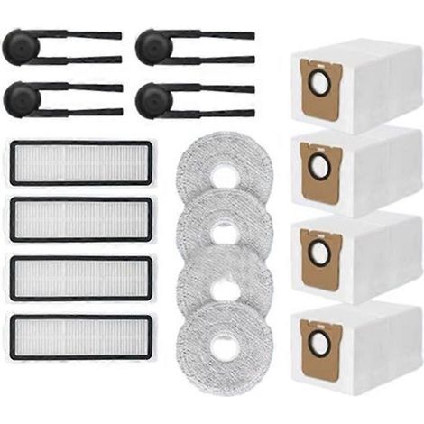 16 accessoires pour balai robot Xiaomi Mijia M40S/OV31CN : brosse principale, filtre et sacs à poussière. (1/5)