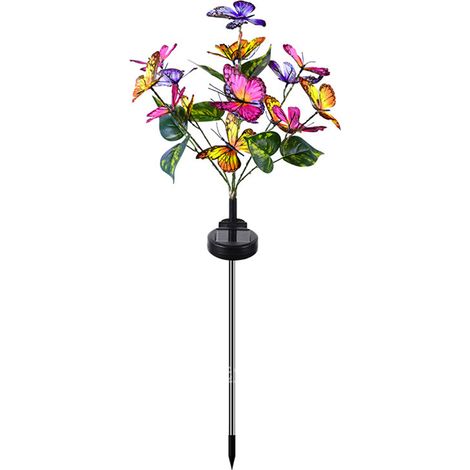 Lámpara solar decorativa mariposa para césped  Iluminación exterior caminos  Alimentación solar resistente IP65  Para patio y jardín  Decoración nocturna