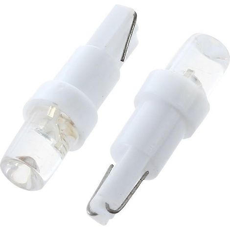10x T5 W1.2W W3W 1 SMD LED pour tableau de bord de voiture, éclairage intérieur 12V blanc () (1/3)
