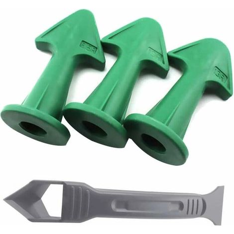 Ensemble de grattoirs réutilisables pour embouts de calfeutrage, spatule à calfeutrage, outil de retrait de silicone, grattoir pour mastic silicone, grattoir pour adhésif à verre et carrelage (1/5)