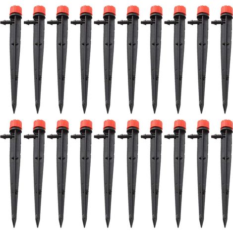 20pcs goutteur d'arrosage de Jardin, 8 Sorties d'eau Goutte à Goutte, système d'arrosage kit d'irrigation Goutte à Goutte à -débit, ou Serre de Jardin, Parterre de Fleurs, (1/5)
