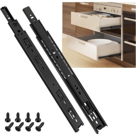 LaBlanc – Vollauszugsschiene, 350 mm, Tragkraft bis zu 45 kg, Kugellager, für Küchenschubladen, Seitenmontage, 1 Paar (1/5)