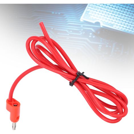 J.70005 Lötfreies Testkabel (Stecker-Stecker) mit 4-mm-Bananenstecker, rot (1/5)