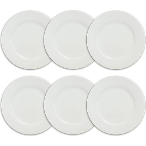 Lot de 6 assiettes à dessert 16cm en porcelaine, THERA (1/2)