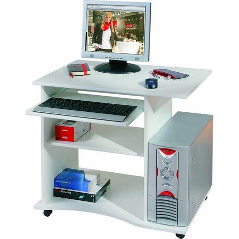 Bureau pepe Blanc, Dim : 80 x 50 x 75 cm -PEGANE-