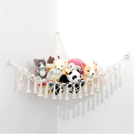 Filiyano-Rangement pour peluches avec hamac en filet léger pour jouets en peluche Stu White (1/3)