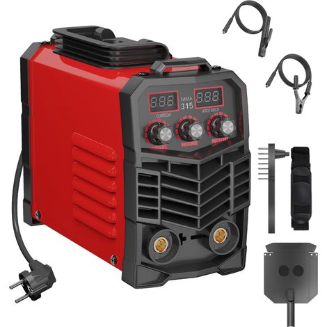 POSTE A SOUDER Onduleur Portable - 20-315A - Poste à Souder Inverter - MMA-315 - 220V - Petite machine à souder portable - Rouge (1/5)
