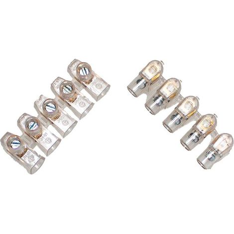 Morsetti Unipolari 2 Stecche da 5 Pezzi Sezione 2.5 mm²