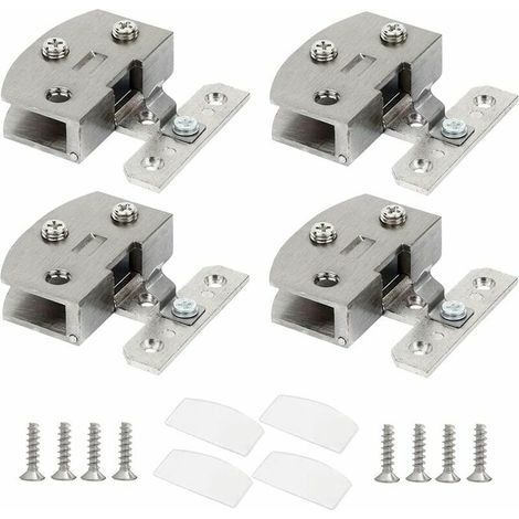 Green Mobility-Charniere Porte Verre 4 Pièces En Alliage De Zinc Charnière Charnière Charnière Pliante en Verre charnières de Portes avec Vis pour le Verre de 56 mm D'épaisseur pour Porte de Douche (1/5)