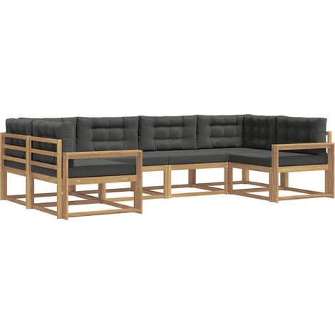 Ensemble de canapés d'extérieur 6 pc Blanc et anthracite vidaXL (1/5)