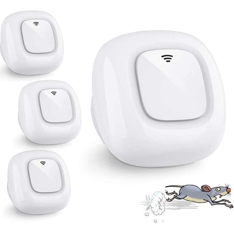 Ultrasonic Pest Repeller - 4 pack, Electronic Plug In Mouse and Rat Repeller, Pest Control Insect and Spider Repellent Mice Repellent For Mosquitos, Flies, Roaches, Rats, Mice (1/5)