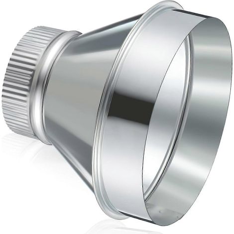 Réducteur de conduit de 7 pouces à 4 pouces, adaptateur de conduit en acier galvanisé, tuyau rond pressé, compatible avec les systèmes HVA. (1/5)