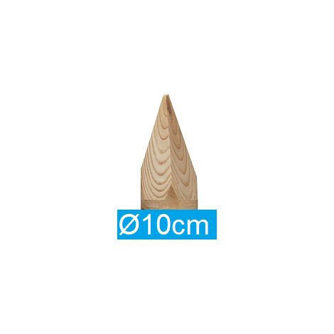 Pali in Legno di Pino Nordico con Punta Torniti Impregnati- Trattati Classe III - Diametro:10cm - H200cm (1/2)