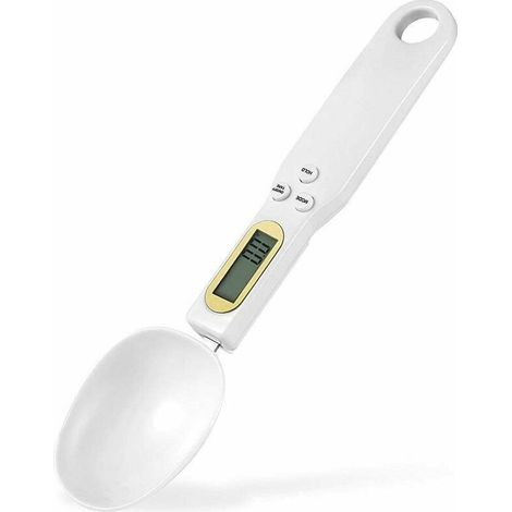 Balance Cuillère, Cuillère Doseuse, Balances Électroniques Portables, Balances Alimentaires De Cuisine, Écran Lcd, Mini Balances Numériques, 500G / 0,1G, Gadgets De Cuisine Essentiels (Blanc) (1/5)