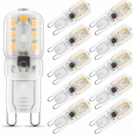 G9 LED Bulb 3W Warm White 3000K, 230V AC 220lm, 360° Wide Beam, G9 Base, Pack of 10 [Energy Class A+] (1/5)