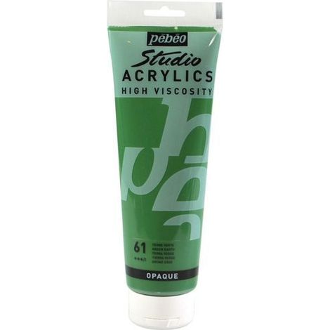 Acrylique - Pébéo - 169061 - Terre Verte - 250 ml - Satiné (1/4)