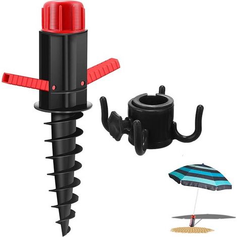 Soporte para sombrilla de balcón, Barandilla, No requiere base para sombrilla, Ajustable, Anillos espaciadores para diámetro de poste de 19-38 mm (1/5)