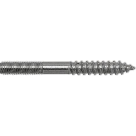 Stockschrauben M8 Doppelkopfschrauben (Holzschrauben) 6 x 70 mm A2 Edelstahl