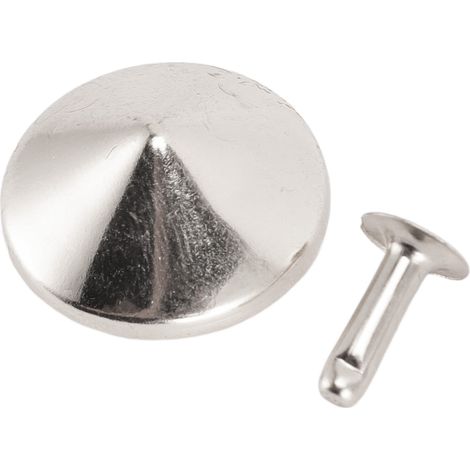 100er-Set Pilznieten 22 mm DIY-Eisenkegelnieten und -nieten mit Pilzkopf für die Reparatur von Taschen und Schuhen, silberfarben (1/5)