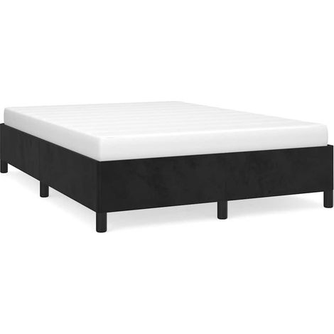 Maison Exclusive - Giroletto senza Materasso Nero 140x190 cm in Velluto (1/5)
