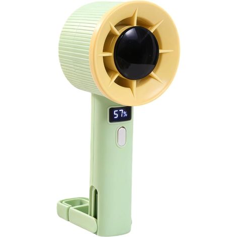 JSSEVN - Ventilateur portatif, avec crochet portable, ventilateurs puissants, affichage numérique intelligent et design de réglage de la vitesse, Vert (1/5)