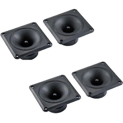 Lot de 4 tweeters à pavillon carré 4 pouces (110 x 110 mm) piézoélectriques en céramique haute puissance pour haut-parleurs de scène, 2,2 kHz - 27 kHz (1/5)