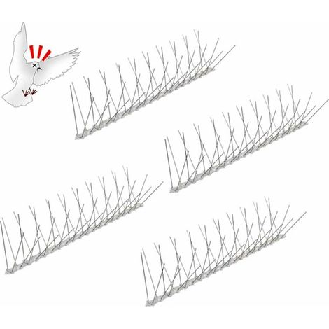 Pics anti-oiseaux pour balcon - protection contre les oiseaux (25 cm (10 pics, 20 aiguilles)) adaptés à une utilisation extérieure et intérieure (1/4)
