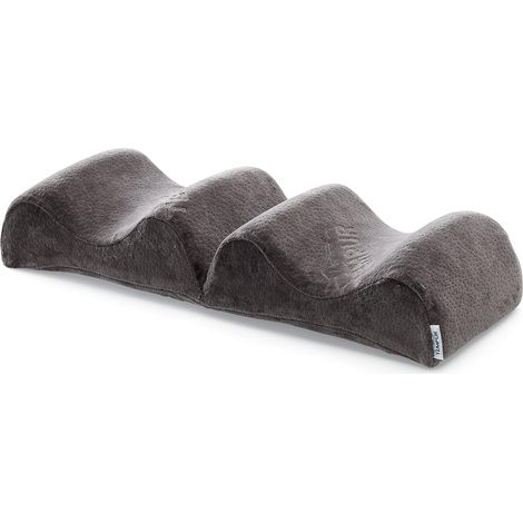TEMPUR Cuscino per Gambe in Memory Foam, cuscino di supporto per la riduzione della pressione e il comodo sollevamento della parte inferiore delle gambe, fodera lavabile (20 x 54 x 10 cm), Antracite (1/5)