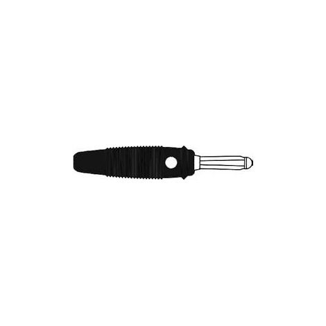 Fiche multicontacts 4mm a trou transversal - noir (bula 20k)