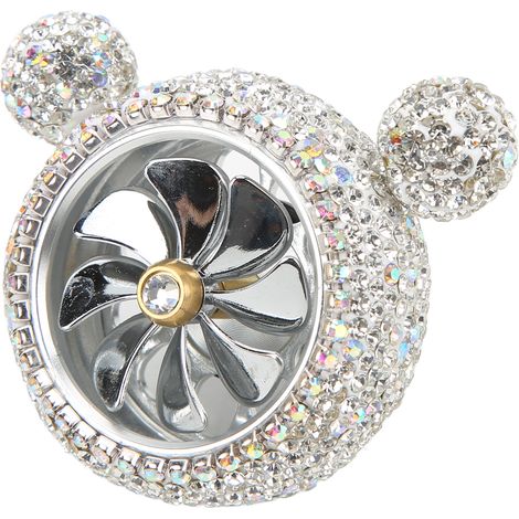 Funkelnde weiße Strass-Autodekoration, niedliche Form, Lüftungsschlitz-Accessoire, Lufterfrischer für den Innenraum, Geschenkidee fürs Auto, 6 Stück (1/5)