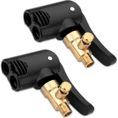 Embout Gonflage Pneu, 2pcs Adaptateur Laiton 7.8mm pour Compresseur Air Voiture Vélo Moto, Bouchon Valve Universel Connexion. (1/5)