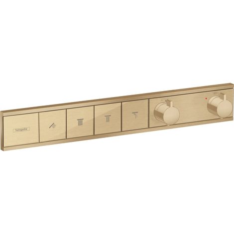 Modulo termostatico RainSelect a scomparsa con 4 funzioni bronzo spazzolato (1/2)