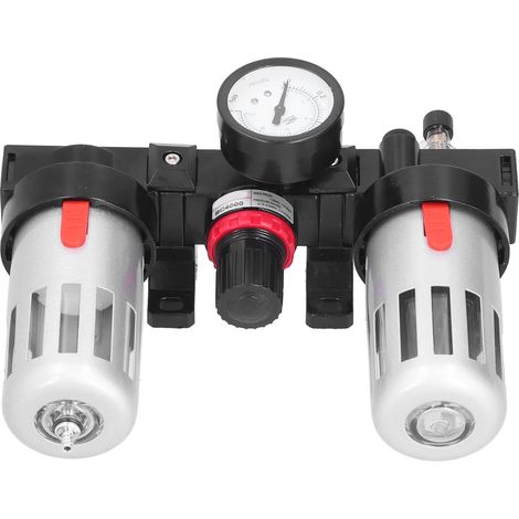 Kit de Filtre à Air, Régulateur de Pression et Lubrificateur Pneumatique PT 1/2 BC4000 pour Compresseur (1/5)