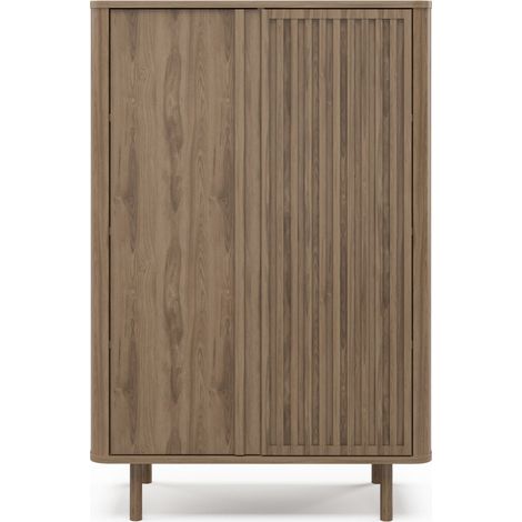 BLOOM - Commode 2 tiroirs 86cm en mélamine - Chêne clair (1/5)