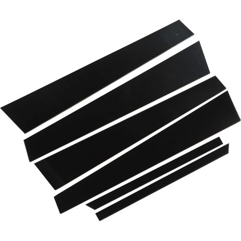 6 Stück B-Säulen-Türverkleidung, glänzend schwarz, Außenfensterabdeckung für Accord Siebte Generation 2003–2007 (1/5)