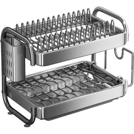 Escurridor de platos multifuncional de uno o dos niveles. (1/2)