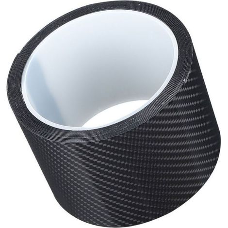 Rouleau adhesif Carbone Voiture extérieure Autocollant de Voiture, Autocollant en Fiber de Carbone Film de Protection Noir Garde (1/5)