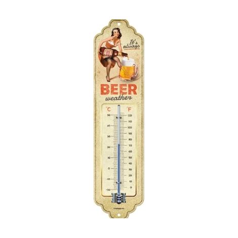 Bier-Motorradthermometer groß 28 cm Geschenk